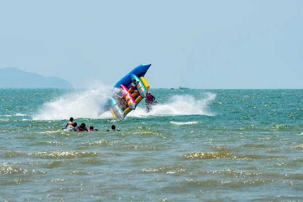 Chonburi Thailand Mar 2021 Atmosphere People Playing Water Activities Bangsaen — Stock Photo, Image