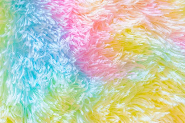 Beaux Tapis Multicolores Avec Une Texture Fourrure — Photo