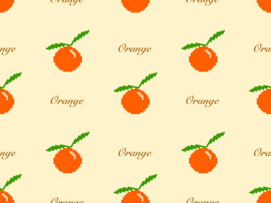 turuncu çizgi film karakteri sarı arkaplanda pürüzsüz desen. 