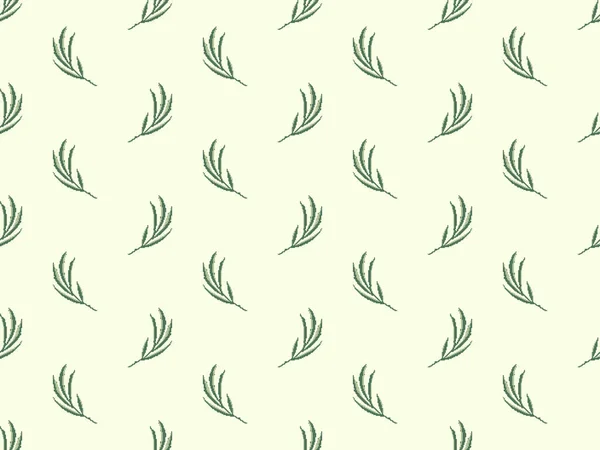Leaf cartoon character seamless pattern on green background.
