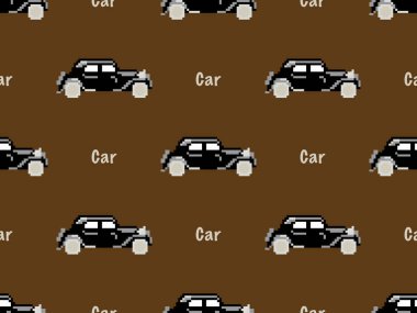 Kahverengi arka planda kusursuz bir çizgi film karakteri.. 