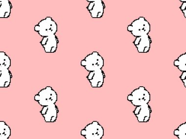 Pembe arka planda kusursuz çizgi film karakteri.