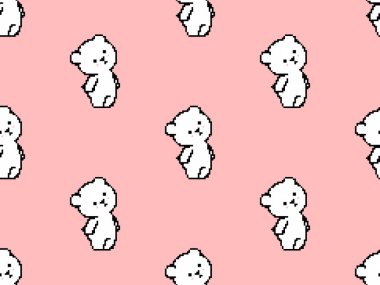 Pembe arka planda kusursuz çizgi film karakteri.