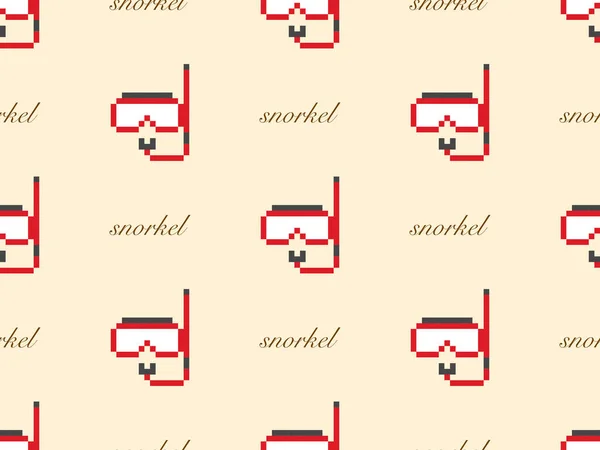 Snorkel Cartoon Character Seamless Pattern Yellow Background — Φωτογραφία Αρχείου