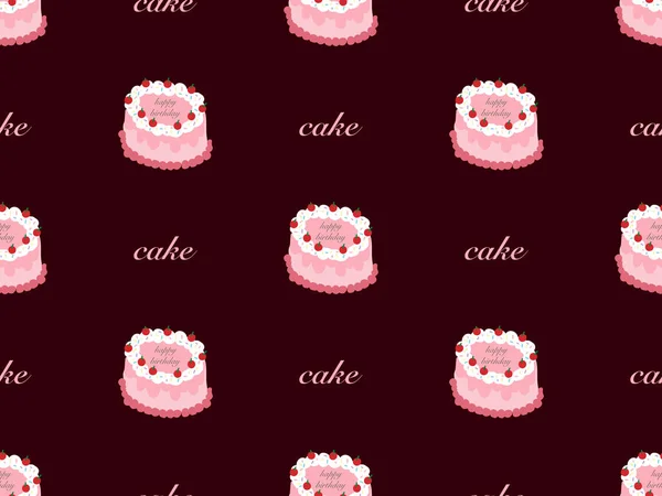 Cake Cartoon Character Seamless Pattern Pink Background — Stock Photo, Image