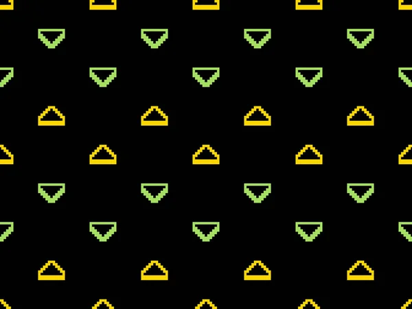 Triangle Seamless Pattern Black Background Pixel Style — 스톡 사진