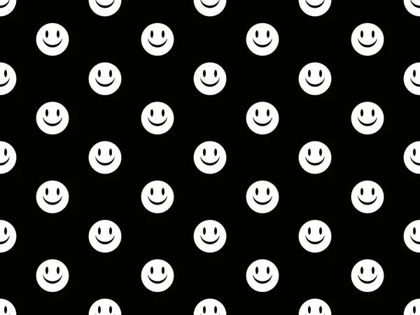 Emoji Karikatura Znak Bezešvé Vzor Černém Pozadí — Stock fotografie