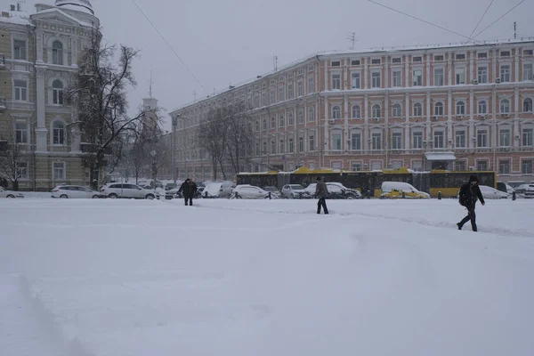 Vinter Kiev Ukraina — Stockfoto