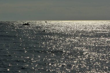 Güzel gün batımı havadan görünümü