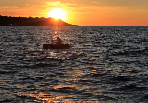 Puesta Sol Mar — Foto de Stock