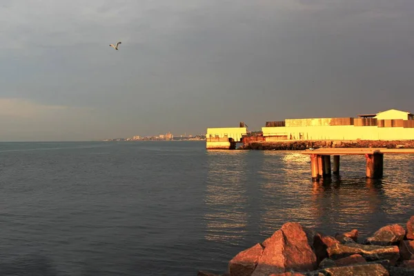 Vista Mar Cidade Trieste — Fotografia de Stock
