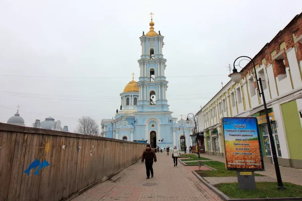 Sumy Ουκρανία Χρυσοί Θόλοι Της Ιερής Τρίαινας Lavra Στην Παλιά — Φωτογραφία Αρχείου