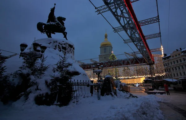 Staden Kiev Vintern — Stockfoto