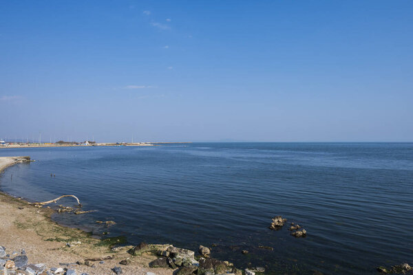 azure sea view taken at Alexandroupoli beach
