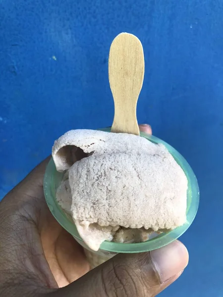Verre Tasse Crème Glacée — Photo
