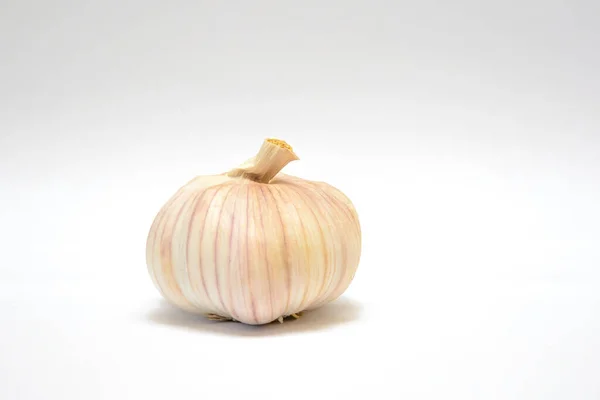 Isolated Garlic Raw Garlic Isolated White Background — Stock Photo, Image