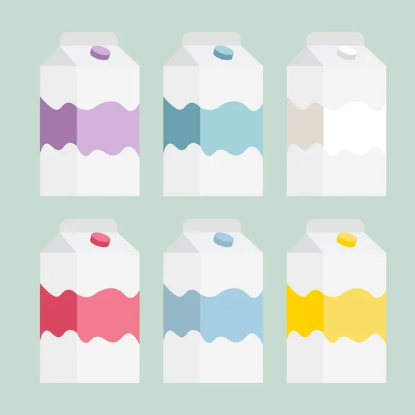 Приємний Дизайн Упаковки Молока Векторні Ілюстрації — стоковий вектор