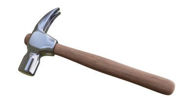 Pençe çekici kırpma yolu ile beyaz arkaplanda izole.