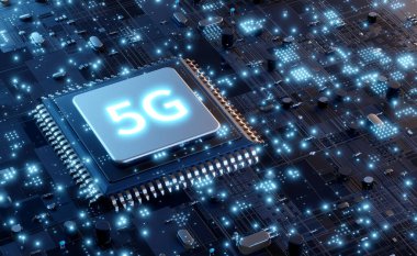 3D illüstrasyon Teknoloji Akıllı anakart çipi yaratıcı anne