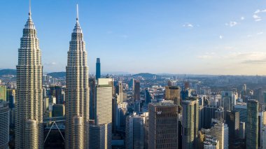 Kuala Lumpur / Malezya, 4 Ocak 2020: Günbatımında Sunning Kuala Lumpur City.