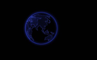 Dünya harita nokta, çizgi, kompozisyon, küresel, temsil eden ağ bağlantısı, uluslararası anlamı.