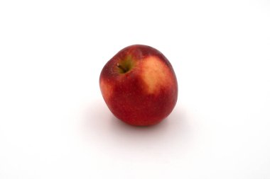 Fresh whole of royal gala red apple isolated on white background. Top view.