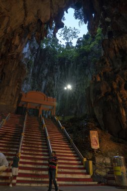 Batu Caves Kuala Lumpur / Malaysia : Staircase leading to hindu temple in the cave of Batu Caves Malaysia.