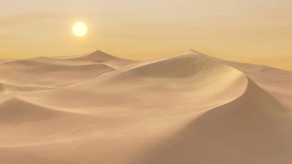 Bellezza Del Paesaggio Delle Grandi Dune Sabbia Perso Nel Deserto — Foto Stock