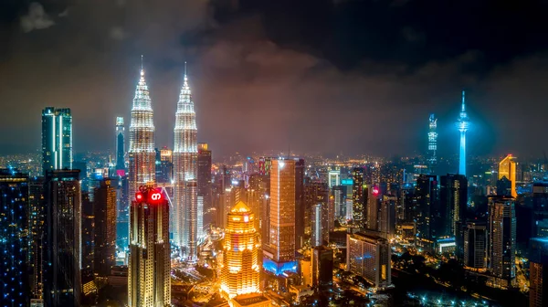 Kuala Lumpur Malasia Diciembre 2019 Kuala Lumpur City Skyline Night — Foto de Stock