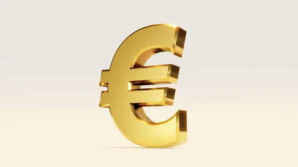 Golden Symbol Euro Dollar Sign Rendering — 스톡 사진