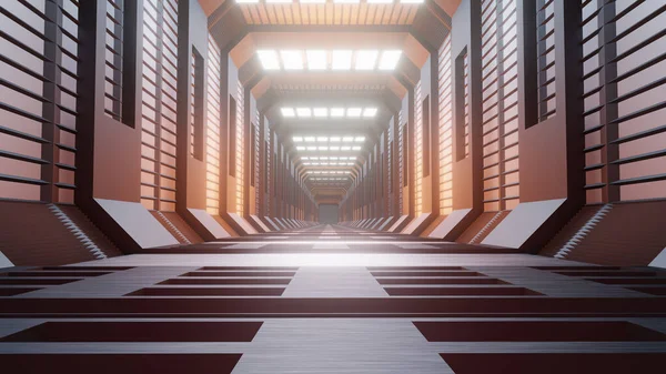 3D görüntüleme. Geleceğin mimari bilim-kurgu koridoru