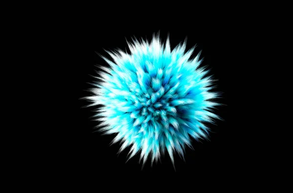 Fluffy Ball Spherical Shape Blue — Photo