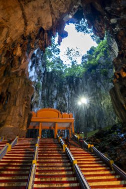 Batu Caves Kuala Lumpur / Malaysia : Staircase leading to hindu temple in the cave of Batu Caves Malaysia.