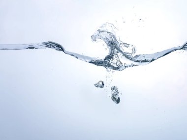 water wave, water splash isolated on white background
