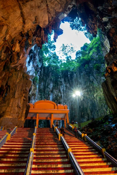 Batu Caves Kuala Lumpur / Malaysia : Staircase leading to hindu temple in the cave of Batu Caves Malaysia.