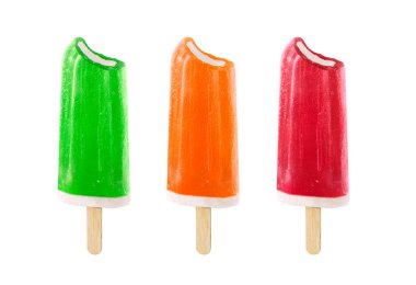 Üç lezzetli dondurulmuş dondurma pop