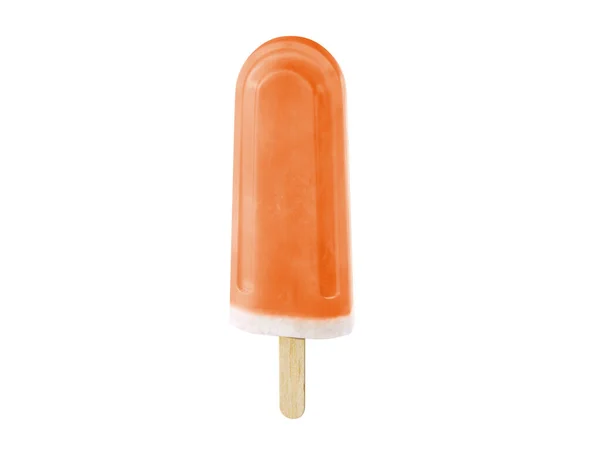 Paleta Naranja Helado Aislado Sobre Fondo Blanco — Foto de Stock