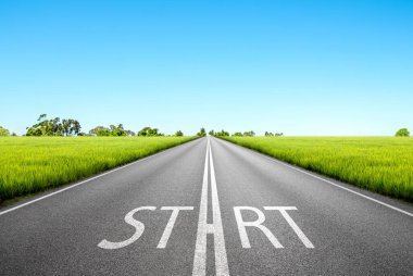 İş ve kriz kaçış düz yol kavramı