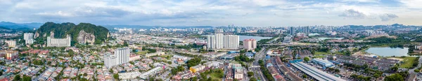Vista Aérea Panorámica Ciudad Kuala Lumpur Vista Ciudad Por Tarde — Foto de Stock