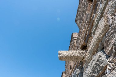 Çin Seddi 'nin antik duvar taşını kapatın.