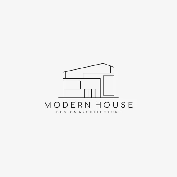 Modern ev minimalist logo şablonu. Basit logo tasarımı. Vektör illüstrasyonu.
