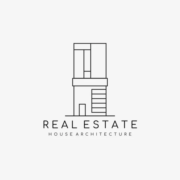 Emlak minimalist logo şablonu. Logo tasarımı. Vektör illüstrasyonu.