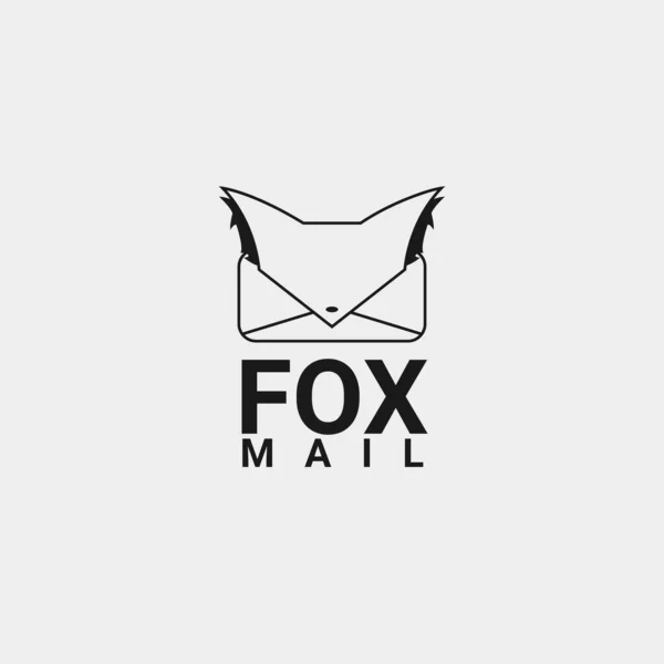 Fox posta logosu tasarımı. Vektör İllüstrasyonu