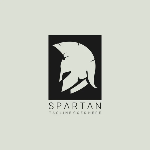Sparta logosu tasarımı ilham verici. Spartalı miğfer logosu şablonu. Vektör İllüstrasyonu