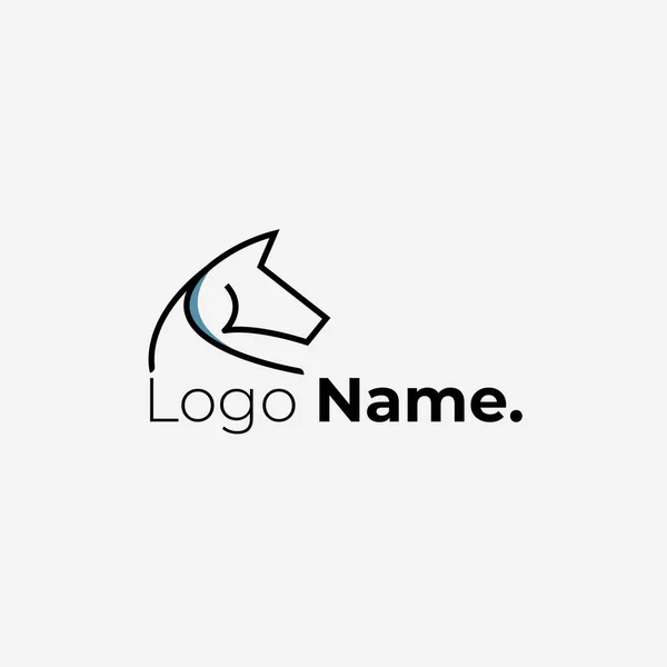Modern sanat tarzında at logosu. Vektör İllüstrasyonu