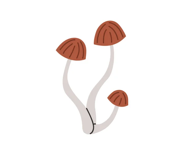 Illustrazione Contemporanea Funghi Disegnata Mano Elemento Fungo Vettore Piatto Semplice — Vettoriale Stock