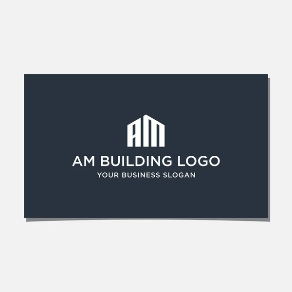 'AM' Initial Building logosu DESIGN VECTOR