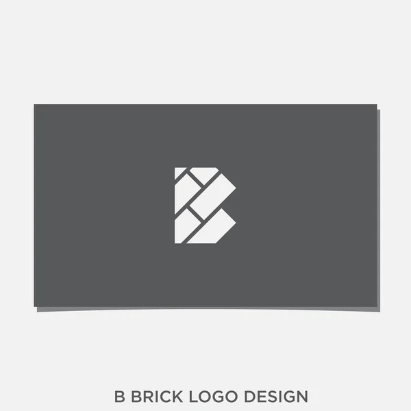 Vector Diseño Logotipo Brick — Archivo Imágenes Vectoriales