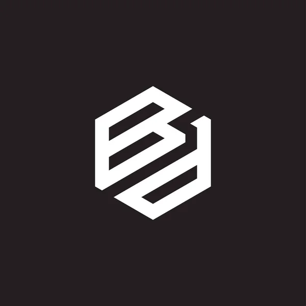 Hexagon Logo Design Vector — ストックベクタ