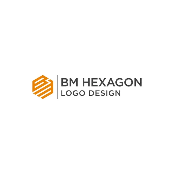 BM HEXAGON logosu DESIGN VECTOR